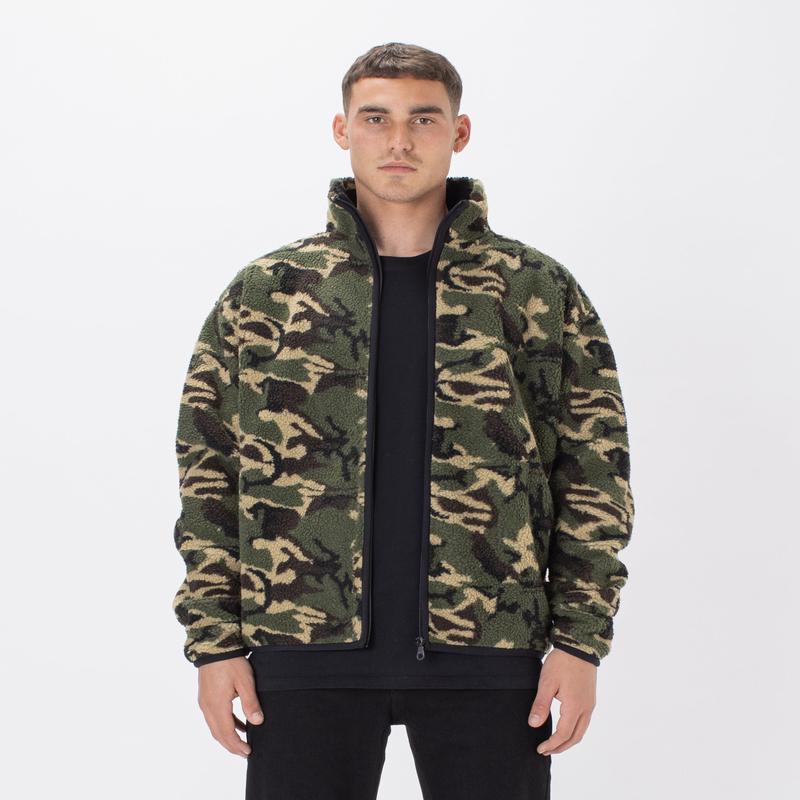 Shearling Track Jacket Dk Camo