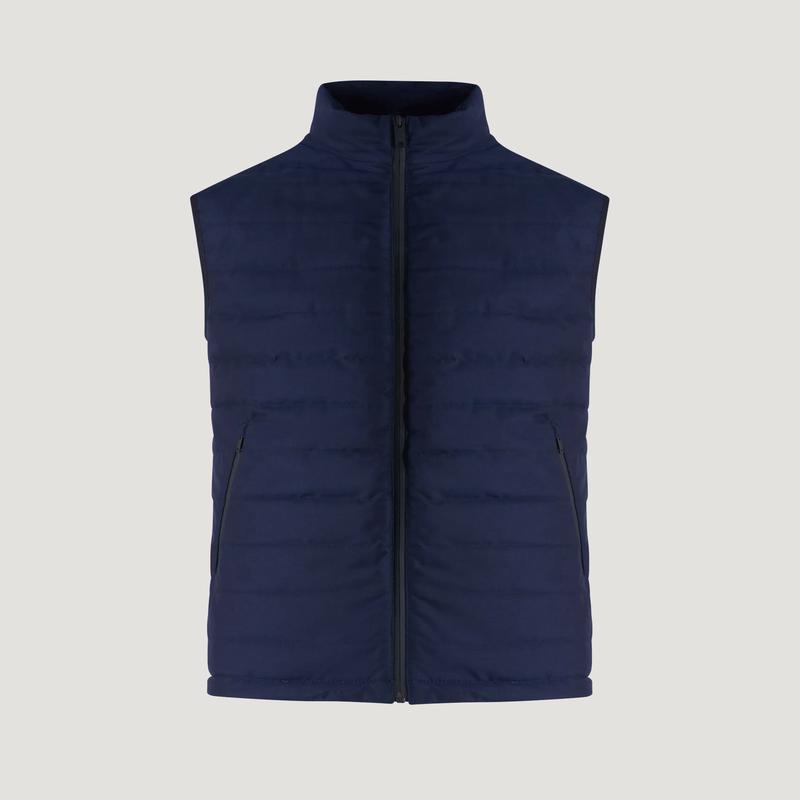Bodywarmer scheerwol navy
