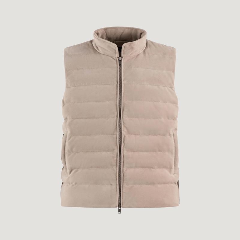 Bodywarmer sude beige