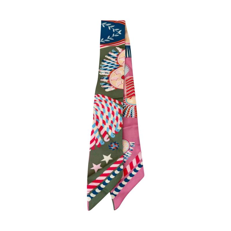 Twilly Scarf Green/Pink