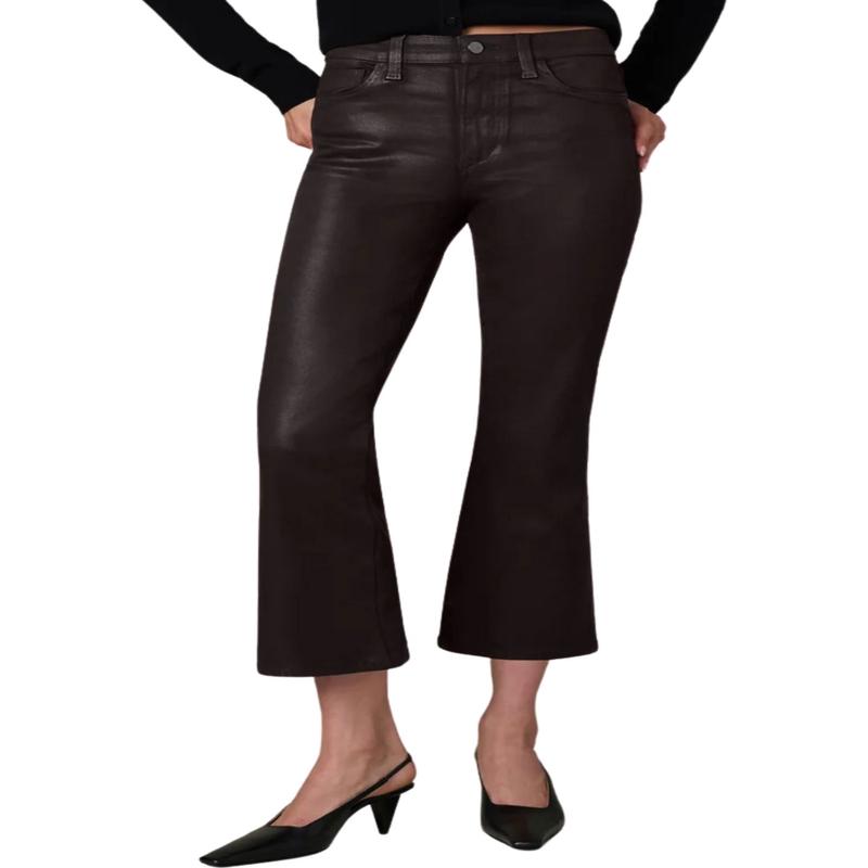 Callie Cropped Bootcut Coated Jeans