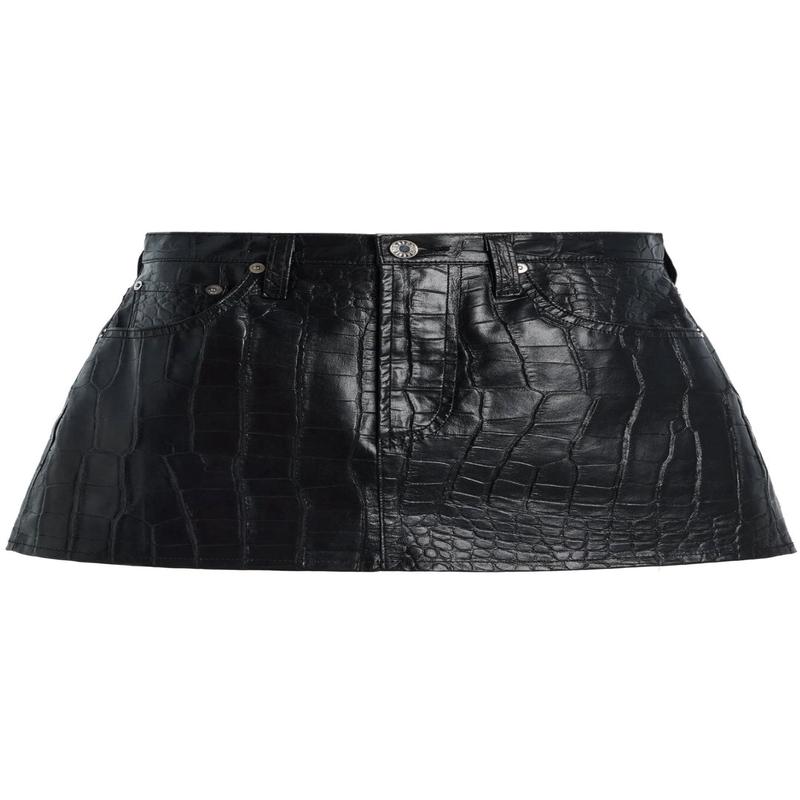 Keira Mini Skirt in Croc