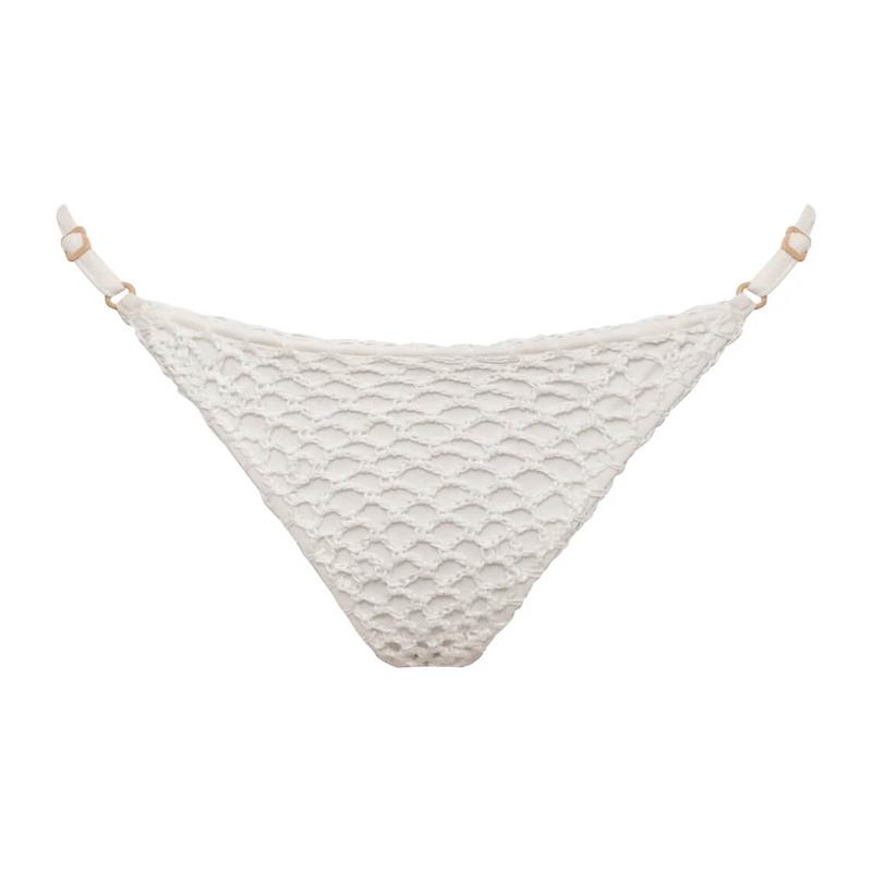 Sal Crochet Bikini Bottom, Pikake