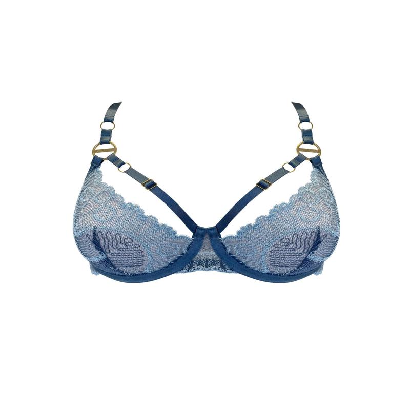 Tierra Balconette Wire Bra Denim