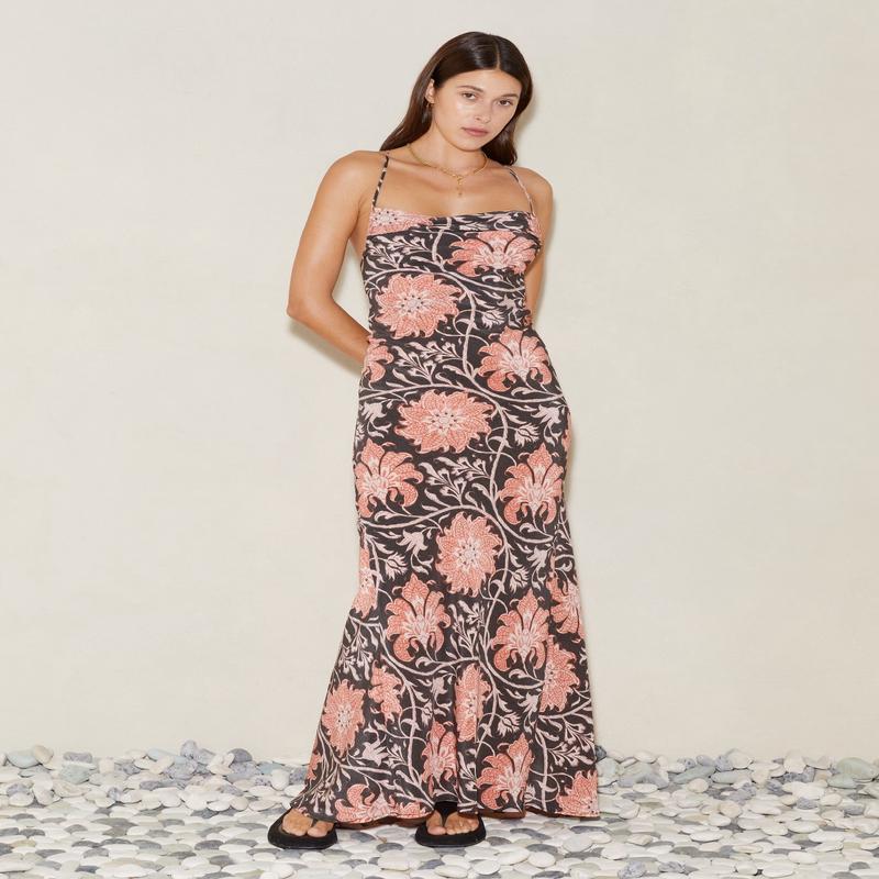 Indira Silk Bias Slip Dress