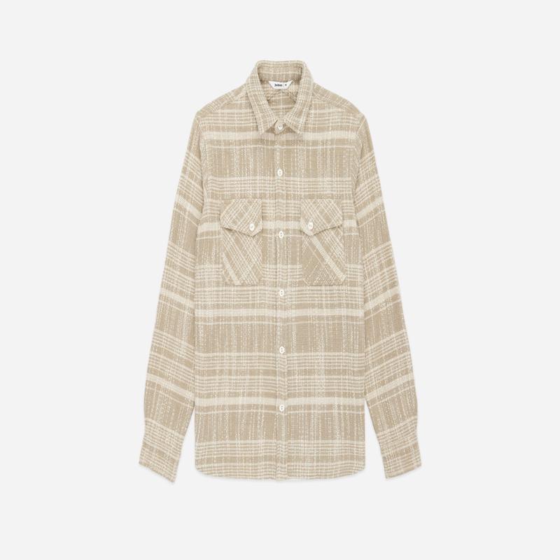Crosscut Flannel ~ Alabaster Jacquard
