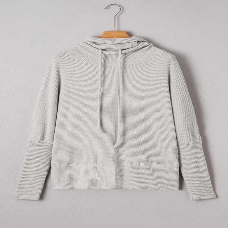 Threaded Pear Amber Drawstring Cowl Oversize Top