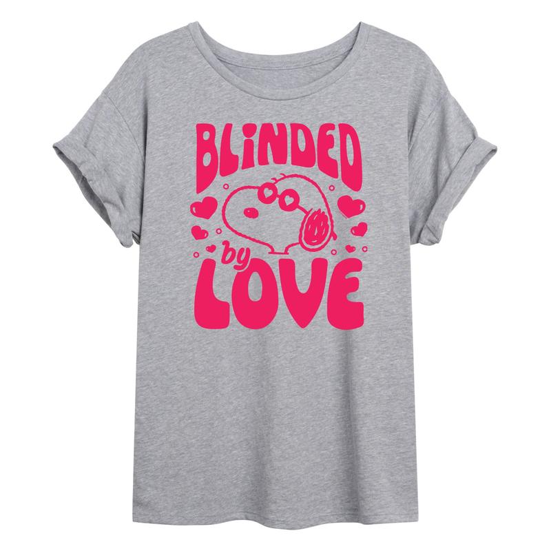 Peanuts - Cool Joe Blinded By Love - Juniors Oversized Graphic T-Shirt