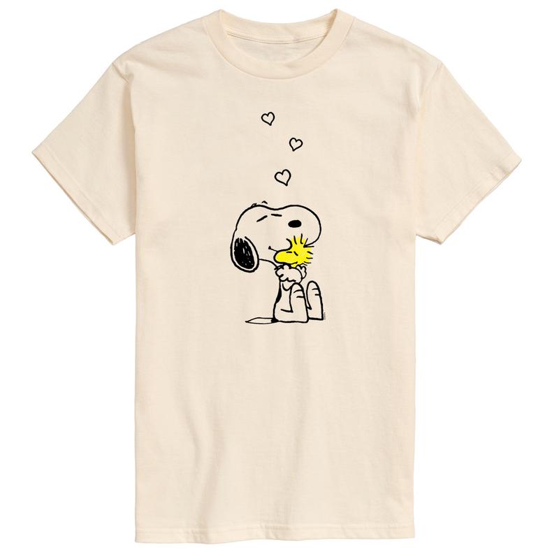 Peanuts - Snoopy and Woodstock Hearts - Men\'s Short Sleeve Graphic T-Shirt