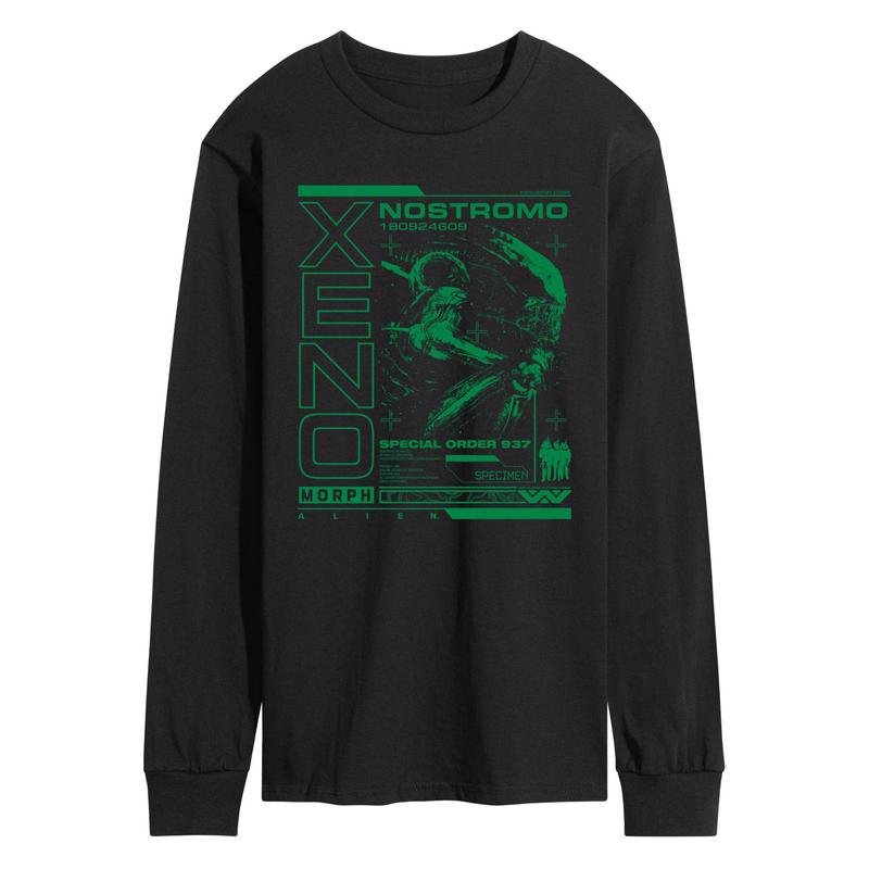 Alien - Xenomorph Dark Digital - Men\'s Long Sleeve Graphic T-Shirt
