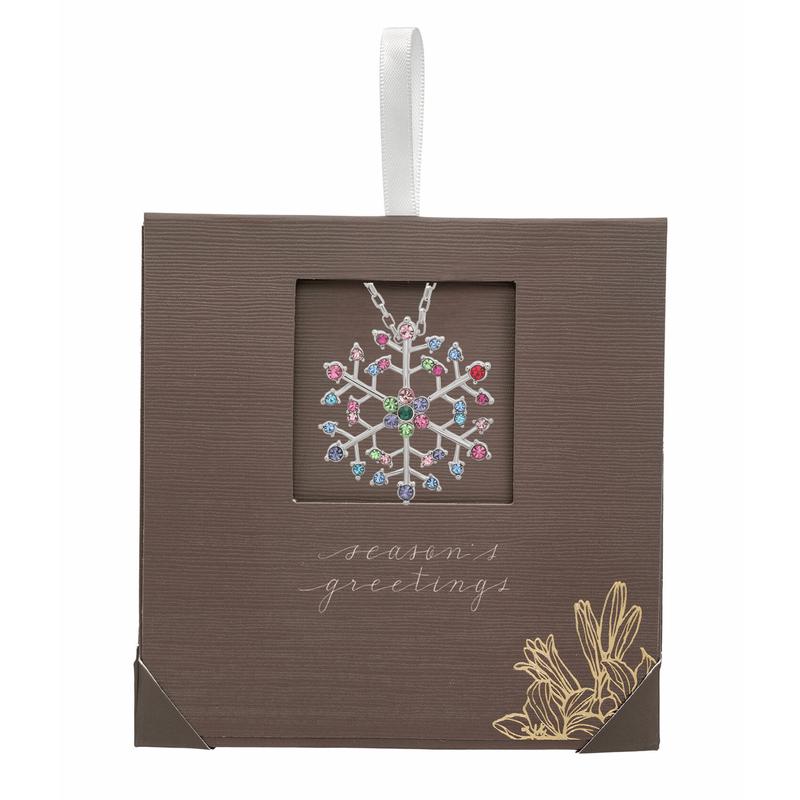 Silver Snowflake Multi Swarovski Crystal Necklace By callura