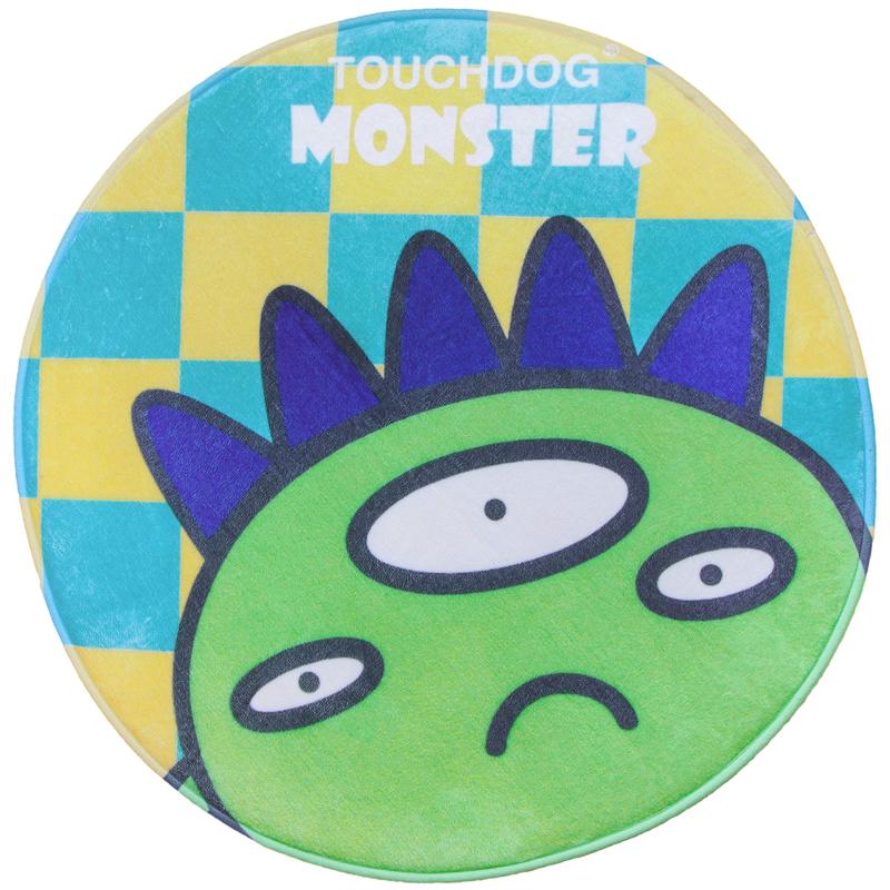Pet Life Touchdog Cartoon Alien Monster Rounded Cat and Dog Mat - Green Monster - One Size