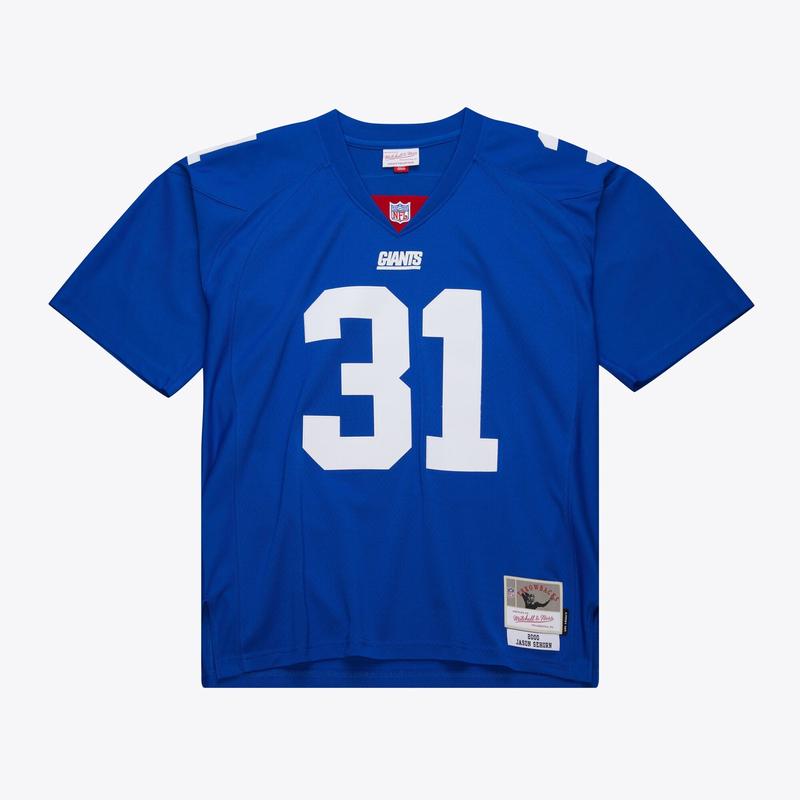 Men\'s Mitchell & Ness NFL Dark Jersey Giants 2000 Jason Sehorn