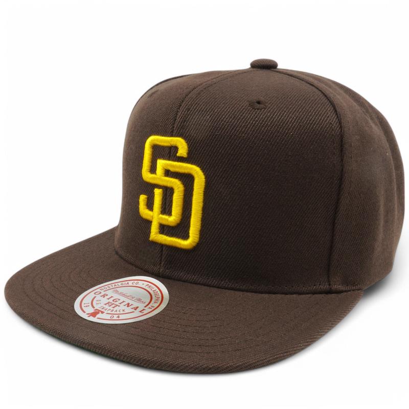 Men\'s Mitchell & Ness MLB League Patch Snapback Padres