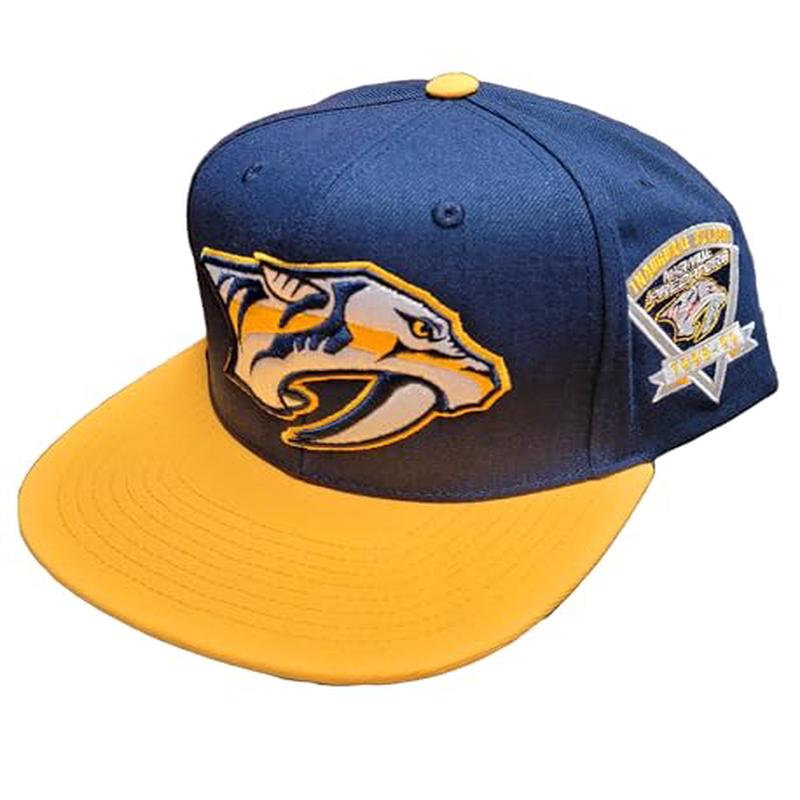 Men\'s Mitchell & Ness Nhl 2 Tone Side Patch Snapback Predators - Navy-Gold
