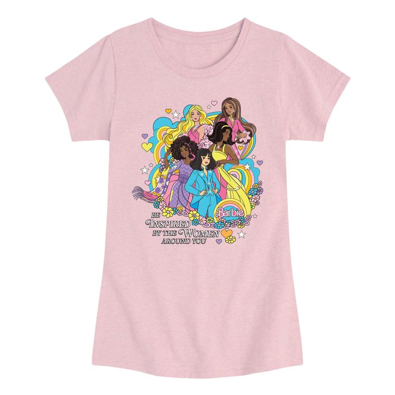 Barbie - 70s Barbies - Youth Girls Fitted Short Sleeve T-Shirt