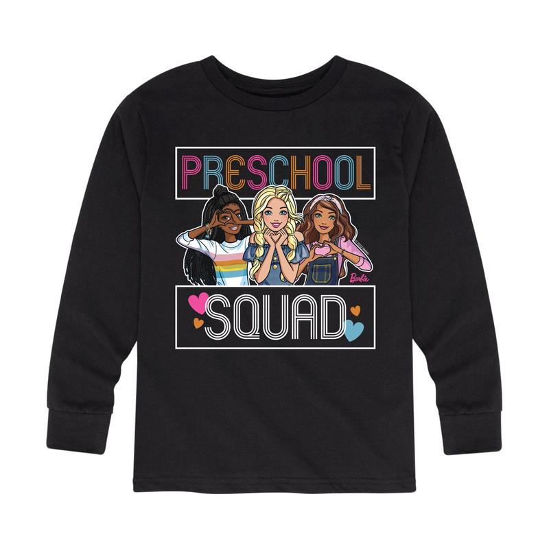 Barbie - Back To School - Preschool Squad - Toddler And Youth Long Sleeve Graphic T-Shirt