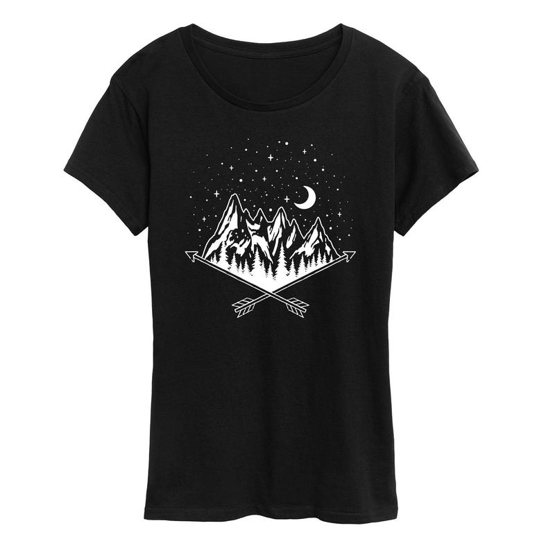 Instant Message - Mounatin Scene - Women\'s Short Sleeve Graphic T-Shirt