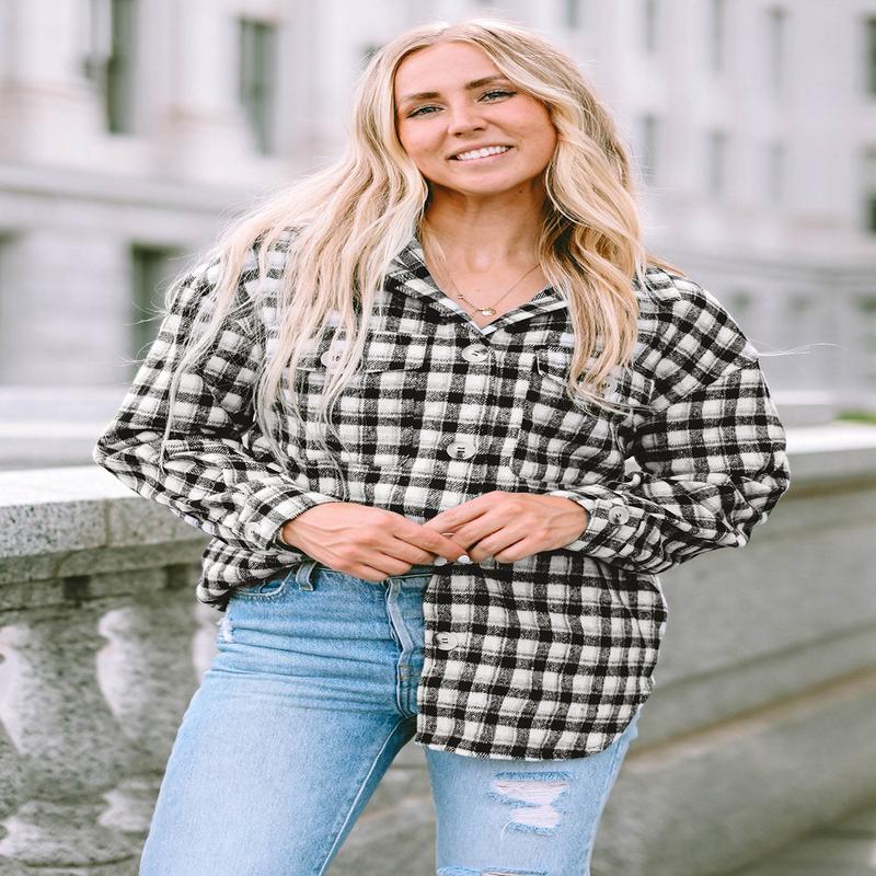 Threaded Pear Ava Print Chest Tunic Shacket