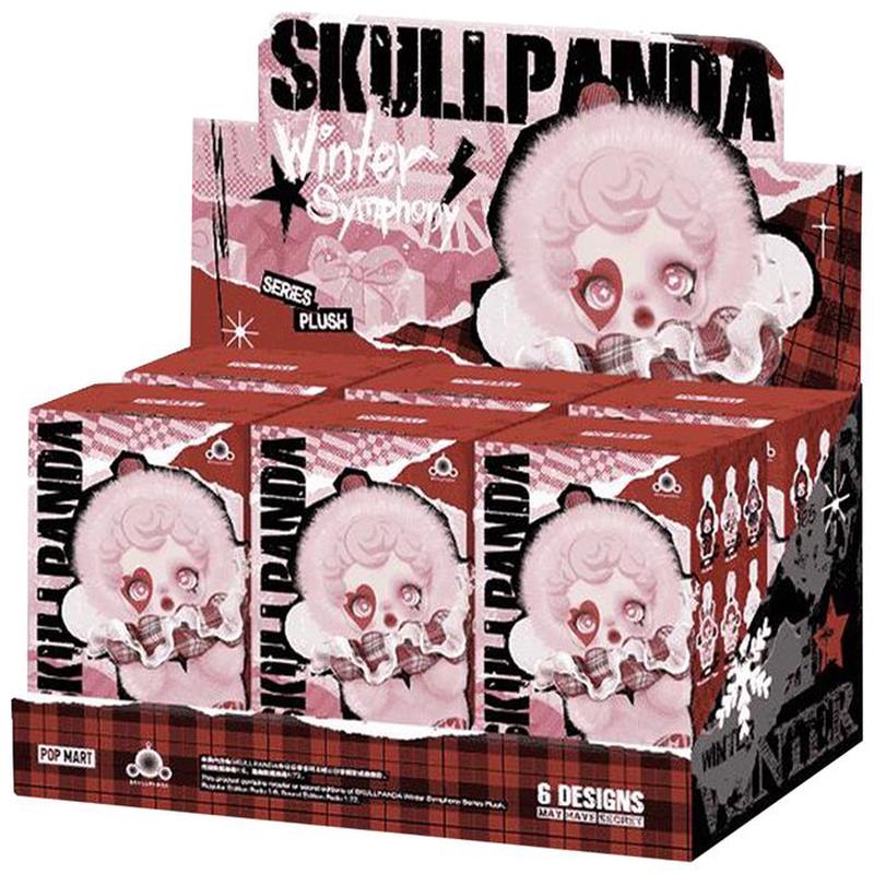 Pop Mart SKULLPANDA Winter Symphony Series Vinyl Face Plush Pendant Sealed Whole Set \'Mystery\' (6 Blind Boxes)