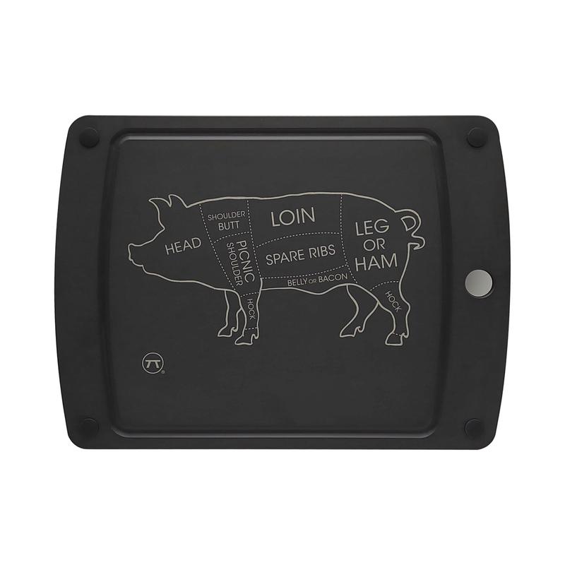 Outset Pig Cuts Grill Cutting Board, 10.8 x 14.5 x 0.2