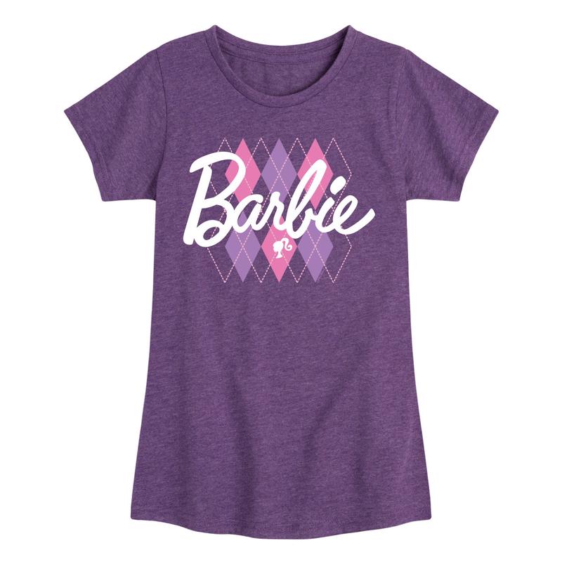 Barbie - Argyle - Toddler & Youth Girls Short Sleeve Graphic T-Shirt