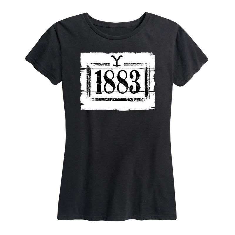 Yellowstone - 1883 Wood Sign - Women\'s Short Sleeve Graphic T-Shirt