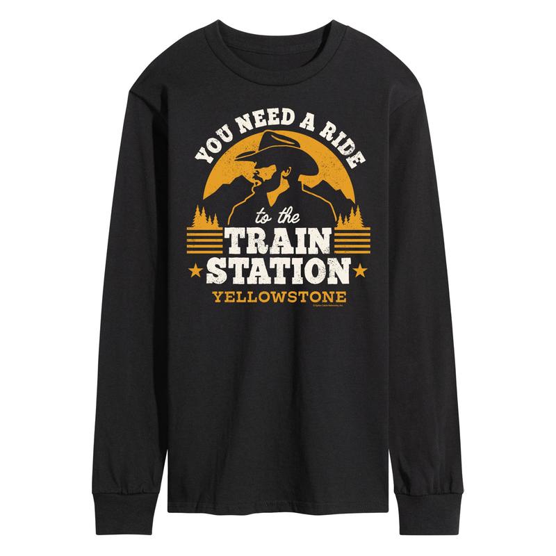 Yellowstone - You Need A Ride To The Train Station - Men\'s Long Sleeve T-Shirt