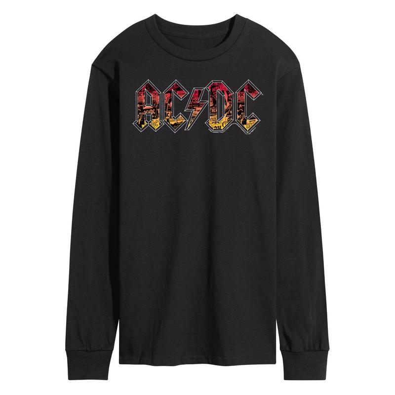 ACDC - Poster Texture - Men\'s Long Sleeve T-Shirt
