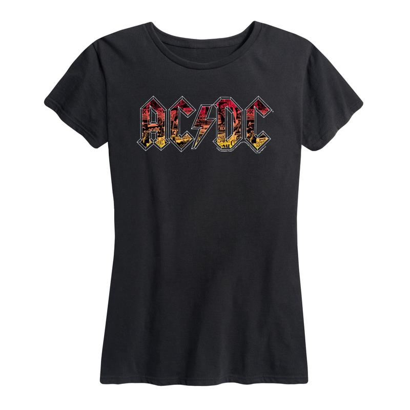 ACDC - Poster Texture - Women\'s Short Sleeve Graphic T-Shirt